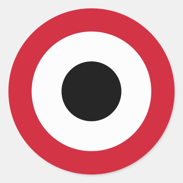 Pegatina Redonda Roundel de la Fuerza Aérea Yemení (Anverso)