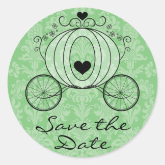 Pegatina Redonda Royal Carriage Save the Date Seal