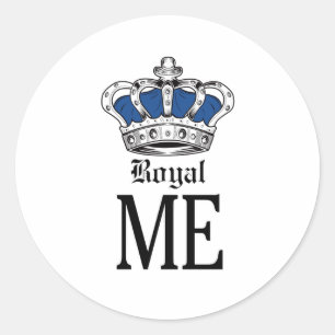 Pegatina Redonda Royal Me - Azul