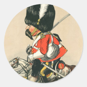 Pegatina Redonda Royal Scots Grays Soldier