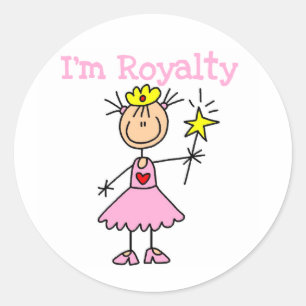 Pegatina Redonda Royalty Princess