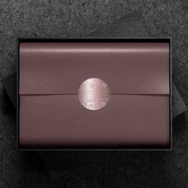 Pegatina Redonda RPG Luxe | Mauve Fantasy Tabletop Gamer Personaliz (Subido por el creador)