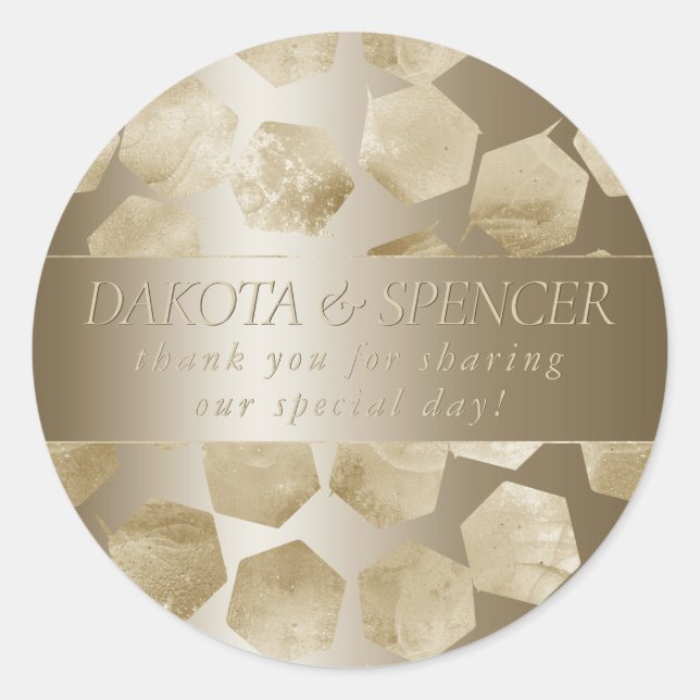 Pegatina Redonda RPG Luxe | Personalizado de Dados de Jugador de Fa (Anverso)