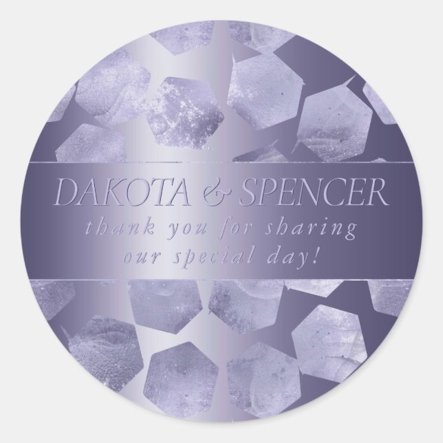 Pegatina Redonda RPG Luxe | Púrpura Fantasía Tabletop Gamer Persona (Anverso)