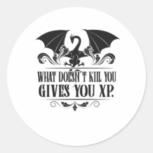 Pegatina Redonda RPG Tabletop XP Dragon Master Regalos