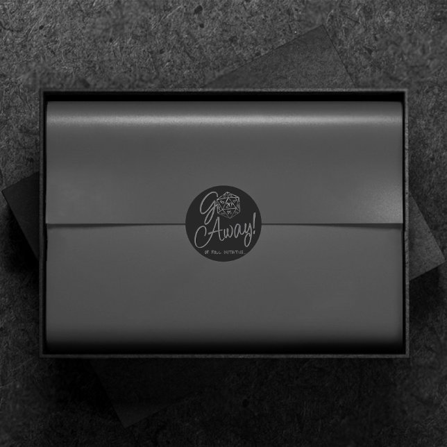 Pegatina Redonda RPG Vete | Clásico Juego de Rol de Mesa Retro Game (Subido por el creador)