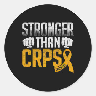 Pegatina Redonda RSD CRPS Conciencia Compleja Síndrome de Dolor Reg
