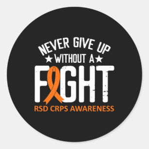 Pegatina Redonda Rsd Crps Conciencia Sin Un Naranja De Lucha Cinta 