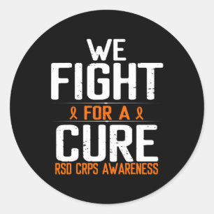 Pegatina Redonda Rsd Crps Lucha Por Una Sobreviviente De La Cura Or