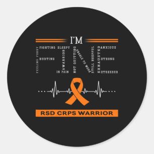 Pegatina Redonda Rsd Crps Warrior Estoy Bien
