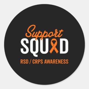 Pegatina Redonda Rsd Crps Warrior Survivor Awareness Support Squad