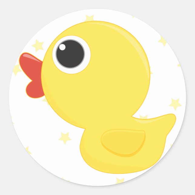 Pegatina Redonda Rubber Duckie (Anverso)