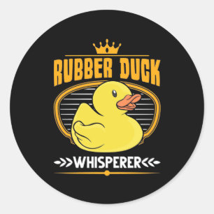 Pegatina Redonda Rubber Ducks Whisperer