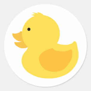 Pegatina Redonda Rubber Ducky Amarillo