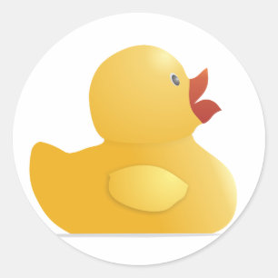 Pegatina Redonda Rubberduck amarillo