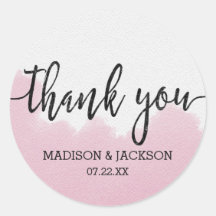 Rubor Pink Water Strokes Boda Gracias