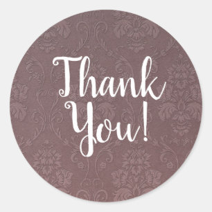 Pegatina Redonda Rubor Rosa Polvo Rosas Rosadas Vintage Lluvia de N