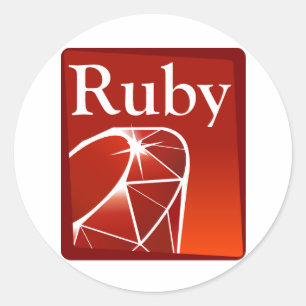 Pegatina Redonda Ruby