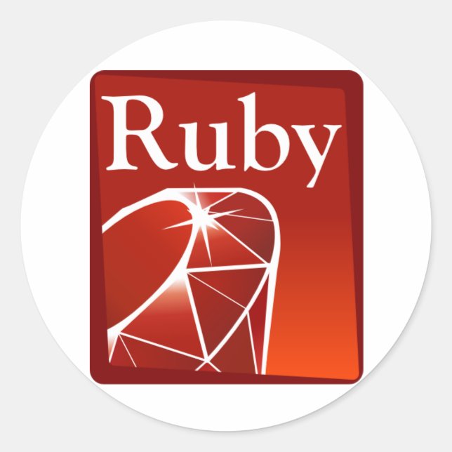 Pegatina Redonda Ruby (Anverso)
