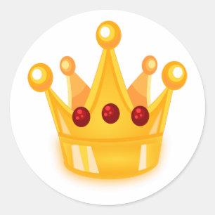 Pegatina Redonda Ruby Crown