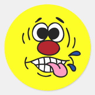 Pegatina Redonda Rude Face Grumpey