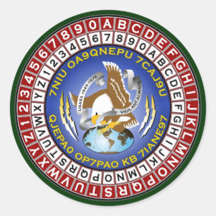 Pegatina Redonda Rueda 1 de la cifra del ASA