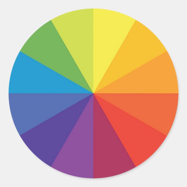 PEGATINA REDONDA RUEDA DE COLOR (Anverso)