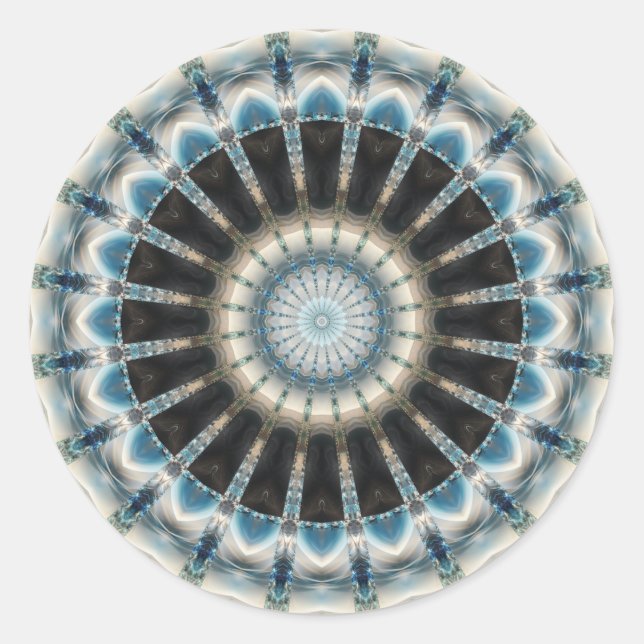 Pegatina Redonda Rueda de emociones de Mandala (Anverso)