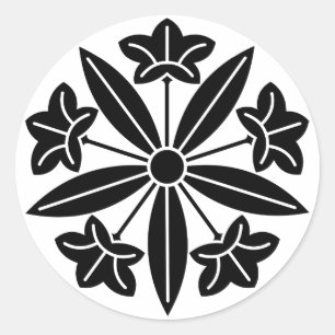 Pegatina Redonda Rueda de genciana