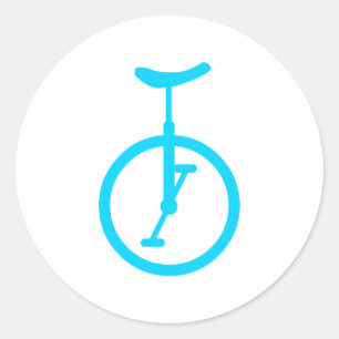 Pegatina Redonda Rueda de uno unicycle