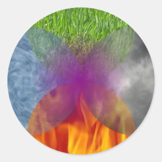 Pegatina Redonda Rueda del ser - Ampliada