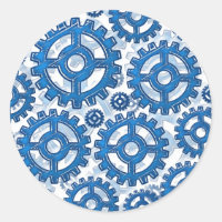 Ruedas de engranajes azules