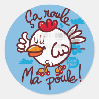 Pegatina Redonda Rule mamáes poule