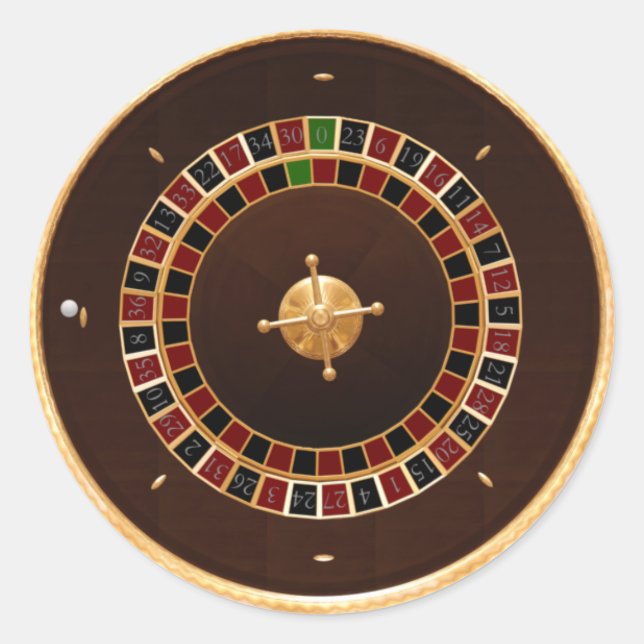 Pegatina Redonda ruleta (Anverso)
