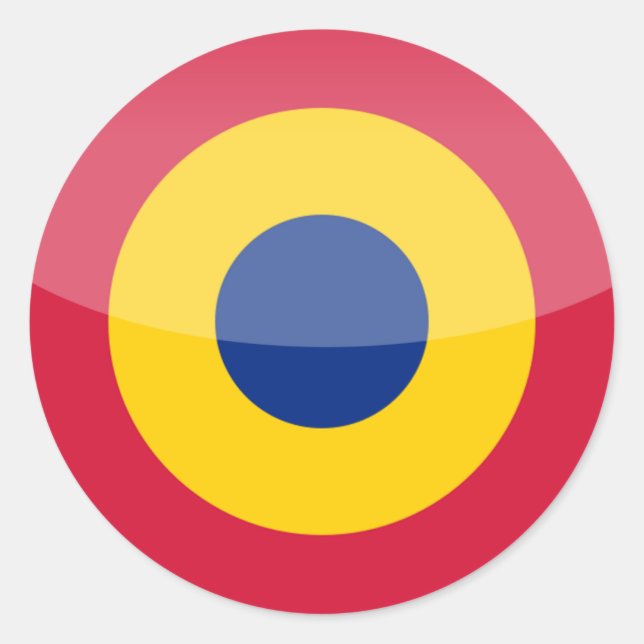 Pegatina Redonda rumania (Anverso)