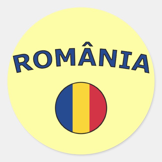 Pegatina Redonda Rumania (Anverso)