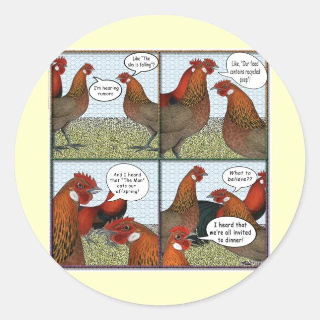 Pegatina Redonda Rumores (Anverso)