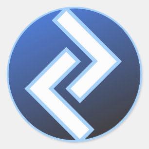 Pegatina Redonda Runa de Jeran Jeraz