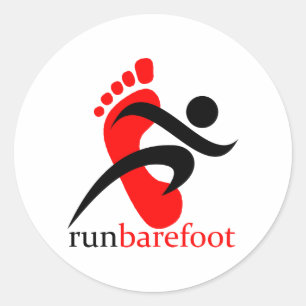 Pegatina Redonda runbarefoot
