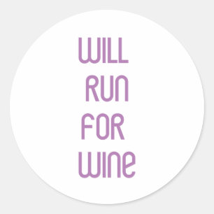 Pegatina Redonda RunnerChick Wine