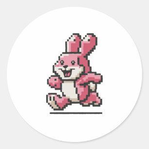 Pegatina Redonda Runny Bunny