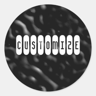 Pegatina Redonda Rupples oscuros - Plantilla