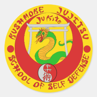 Pegatina Redonda Rushmore Jukite Jujitsu Stiker