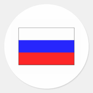 Pegatina Redonda Rusia FLAG International