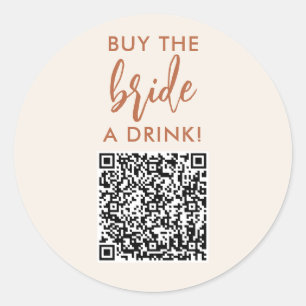Pegatina Redonda Rust Compra Un Trago A La Novia Fiesta De Despedid