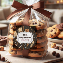 Pegatina Redonda Rustic Baking Business