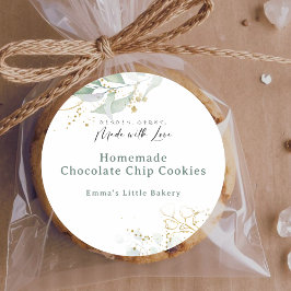 Pegatina Redonda Rustic Botanical Farmers Market Bakery Product