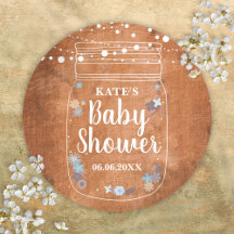 Rustic Mason Jar String ilumina Baby Shower