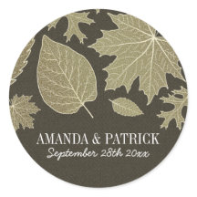 Rústica caída del oro burlap deja favores de boda