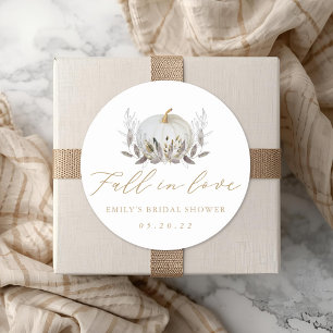 Pegatina Redonda Rústica y elegante caída en amor a favor de la duc